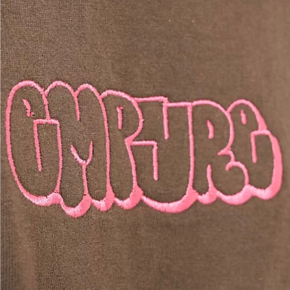 COMPLETELY NEW NEVER WORN EMPYRE MENS GRAFFITI EMBROIDERED BROWN T SHIRT ZUMIEZ